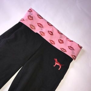 PINK- cropped yoga leggings